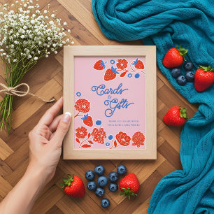 Poster Cartes baby showers et cadeaux Berries & Fleurs