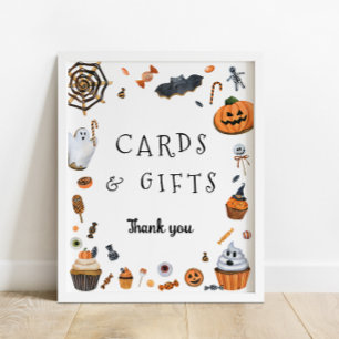 Poster Cartes Baby showers et cadeaux d'Halloween