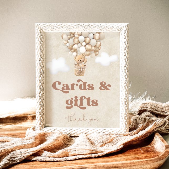 Poster Cartes Baby showers et cadeaux pour ours en peluch (Créateur téléchargé)