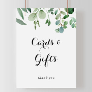 Poster Cartes botaniques et cadeaux Eucalyptus vert
