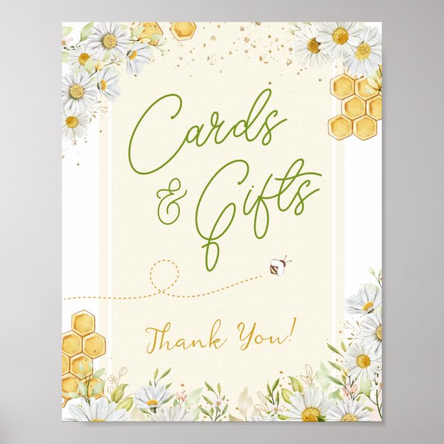 Poster Cartes Cadeaux Bumblebee Party Bridal Bee Baby sho (Devant)