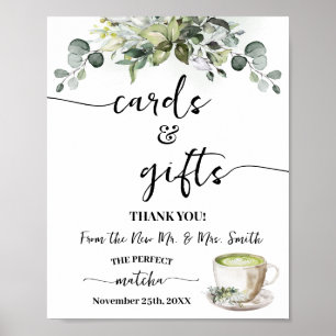 Poster Cartes & Cadeaux Eucalyptus Matcha Shower de Marié