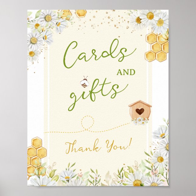 Poster Cartes Cadeaux Fête Abeille Bourdon Mariage Fête P (Devant)