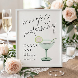 Poster Cartes Cadeaux Mariage Margs Signe de Réception de