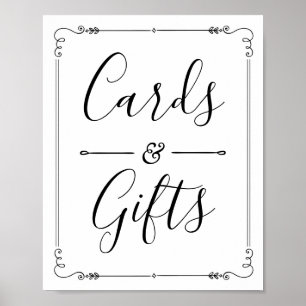 Poster Cartes & Cadeaux Moderne Vintage Mariage Décor Dou