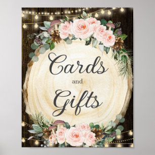 Poster Cartes & Cadeaux Rustiques Floraux Enchantés