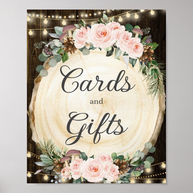 Poster Cartes & Cadeaux Rustiques Floraux Enchantés (Devant)