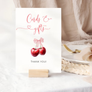 Poster Cartes de cerise et cadeaux Watercolor Coquette