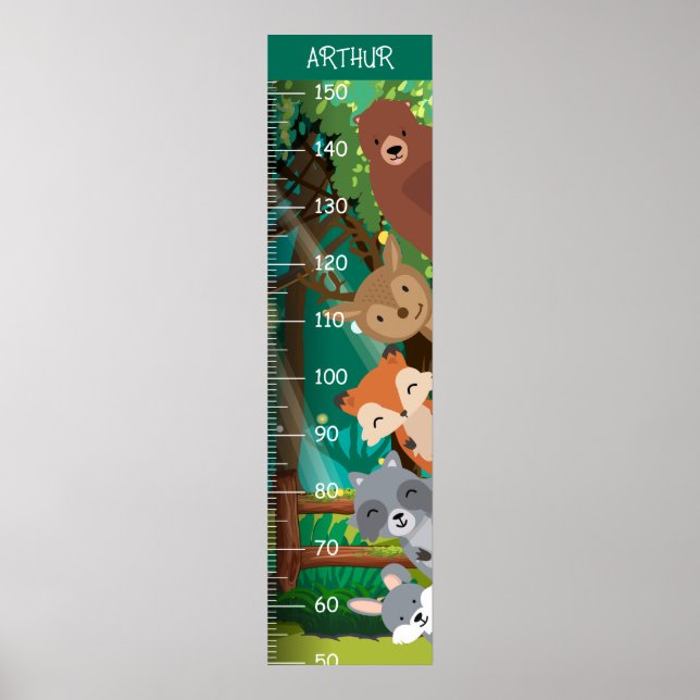 Poster Cartes de croissance des forêts pour animaux migno (Devant)