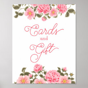 POSTER CARTES DE FÊTE DES MARIÉES ET CADEAU ROSE JOLIE RO
