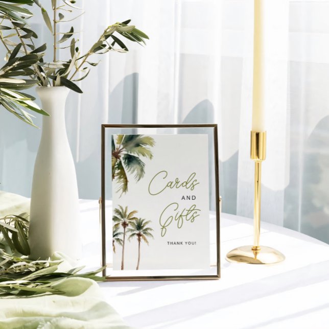 Poster Cartes De Fête des mariées Et Cadeaux Palm Trees (Créateur téléchargé)