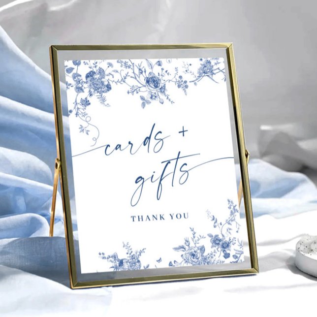 Poster Cartes de Jardin et Cadeaux Victorian Dusty Blue (Créateur téléchargé)