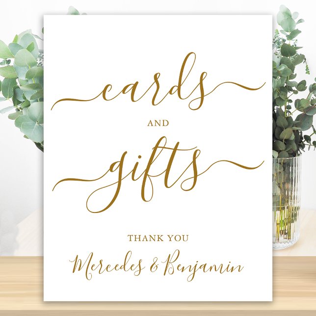 Poster Cartes de Mariage Cadeaux Signer Élégante Calligra (Créateur téléchargé)