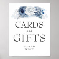 Cartes de Mariage et Cadeaux Signal Dusty Blue Flo