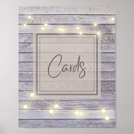 Poster Cartes de mariage ou de Baby shower rustique à la 