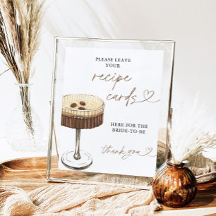 Poster Cartes de recette de mariage Espresso Martini, Pan