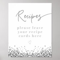Cartes de recettes de fiançailles REGINA à paillet