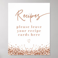Cartes de recettes de mariage REGINA Rose Gold Seq