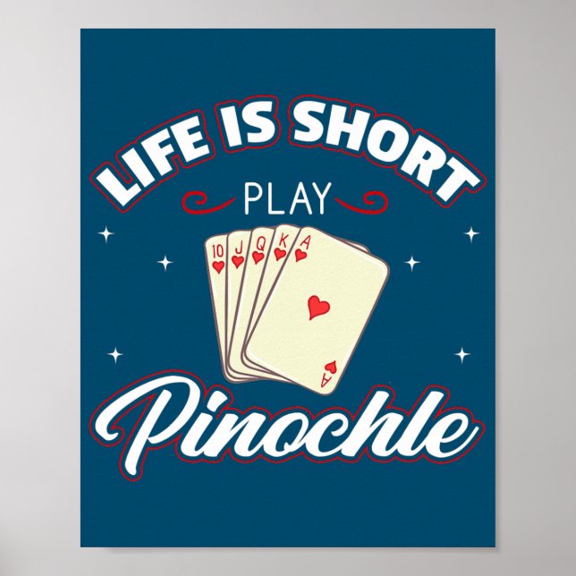Poster Cartes de règles de jeu Pinochle Points de pont do (Devant)