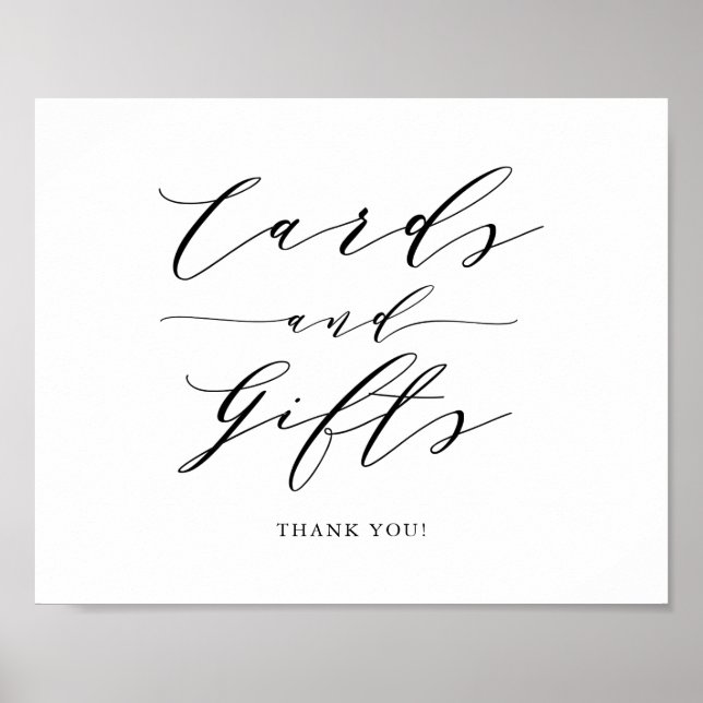 Poster Cartes de typographie et mariage de cadeaux (Devant)