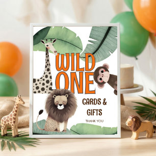 Poster Cartes de vœux Safari Wild One imprimables Cadeaux