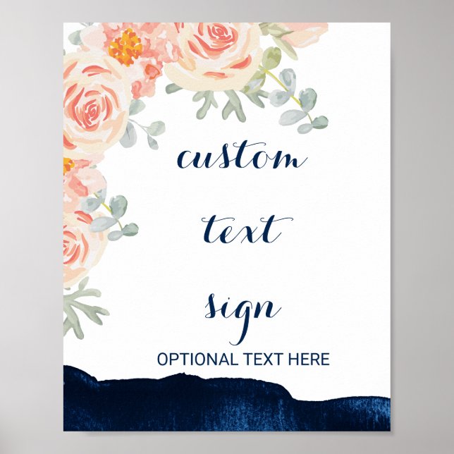 Poster Cartes et Cadeaux à l'aquarelle Fleurs et Marine E (Devant)