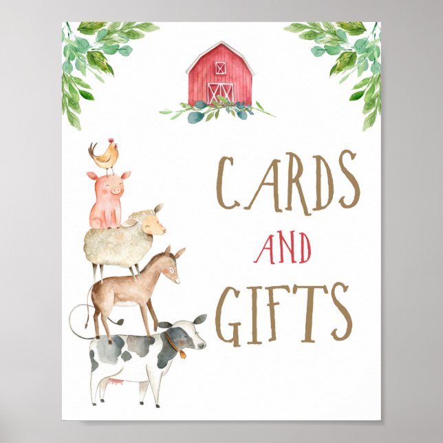 Poster Cartes et cadeaux Animaux de ferme Barnyard Boy An (Devant)