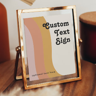 Poster Cartes et Cadeaux Arc-en-ciel Rétro Moderne des An