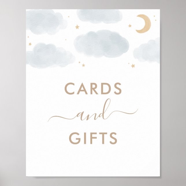 Poster Cartes et cadeaux au-dessus de la lune Panneau Bab (Devant)