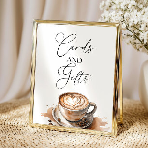 Poster Cartes et Cadeaux Baby Shower Café 