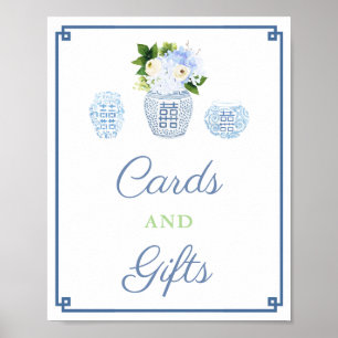 Poster Cartes et cadeaux Baby Shower Party Chinoiserie Ch
