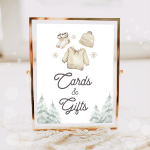 Poster Cartes et Cadeaux Bébé Hiver Il Fait Froid Dehors