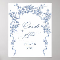 Cartes et Cadeaux Bleus Dusty Ornate Victorian