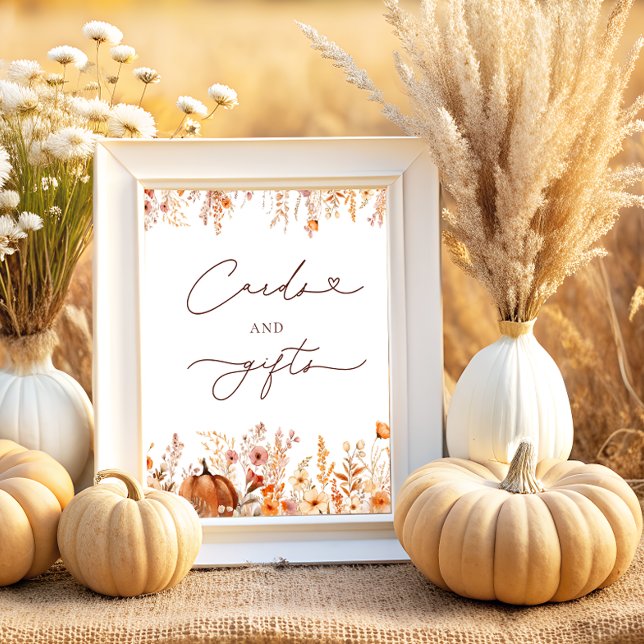 Poster Cartes et cadeaux Citrouilles Boho Fall (Créateur téléchargé)