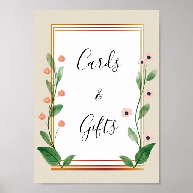 Poster Cartes et cadeaux classiques et élégants (Devant)