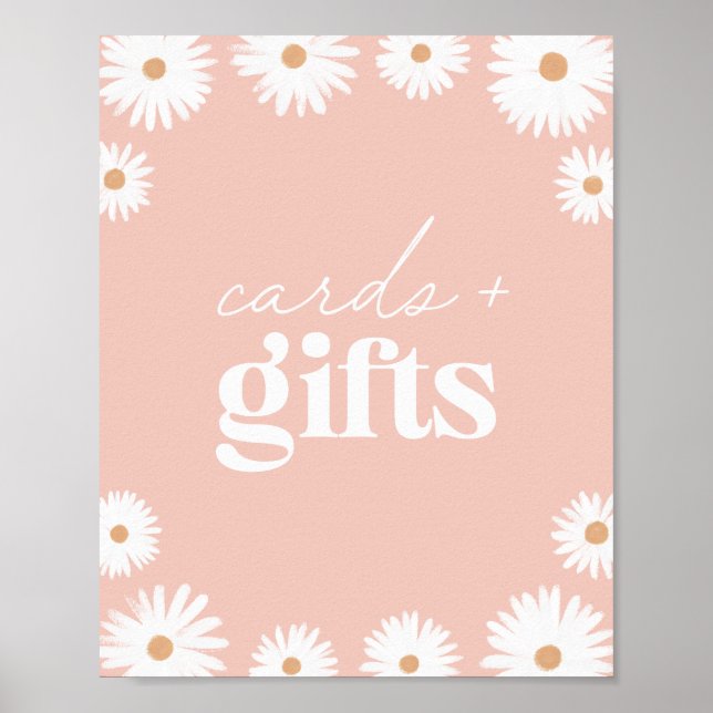 Poster Cartes et cadeaux d'anniversaire de Boho Rose Dais (Devant)