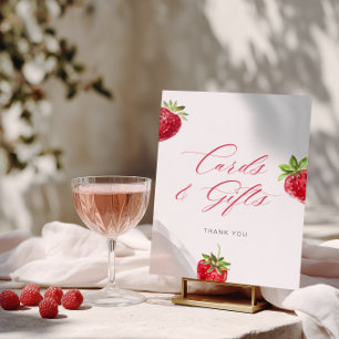 Poster Cartes et Cadeaux de Baby Shower Berry in Love