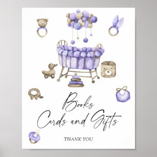 Poster CARTES ET CADEAUX DE baby shower DE Pépinière