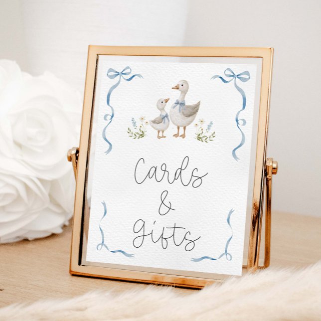 Poster Cartes Et Cadeaux De Baby shower D'Oie Silencieuse (Créateur téléchargé)