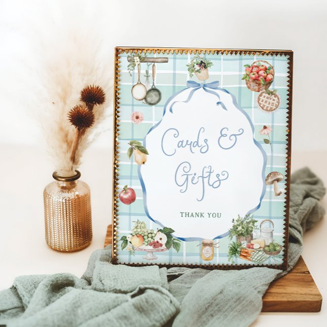 Poster Cartes et cadeaux de Baby shower du marché cultivé (Créateur téléchargé)
