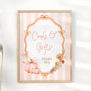 Poster Cartes et Cadeaux de Baby Shower Fleur Automne Cit