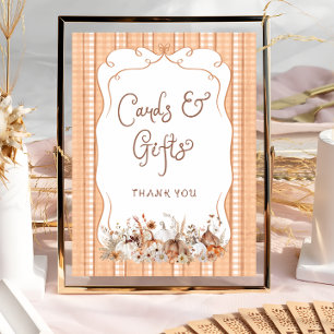 Poster Cartes et cadeaux de Baby shower Floral Boho citro