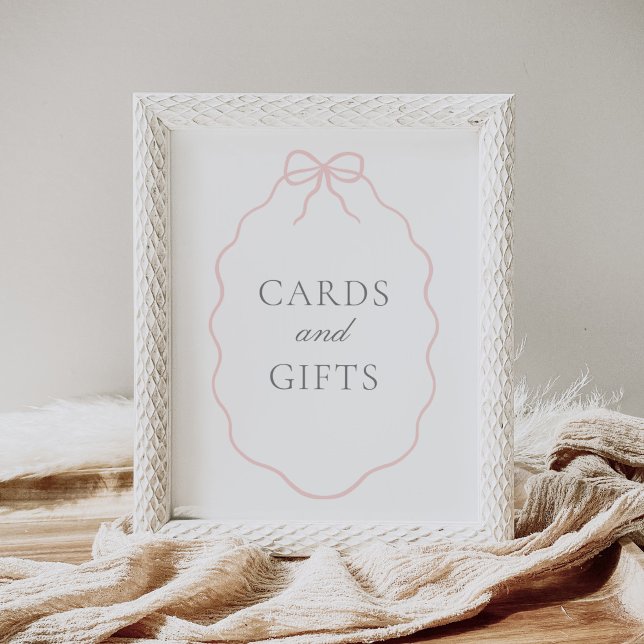 Poster Cartes et cadeaux de Baby shower pour fille à poit (Créateur téléchargé)