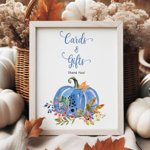Poster Cartes et cadeaux de Baby shower Whimsical Blue Ci