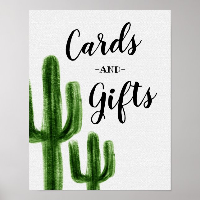 Poster Cartes et cadeaux de cactus (Devant)