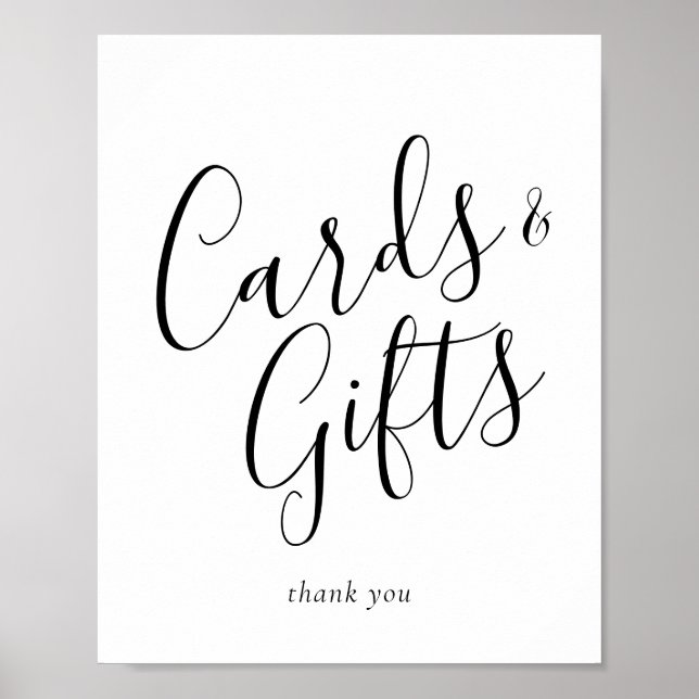 Poster Cartes et Cadeaux de Calligraphie Élégante (Devant)