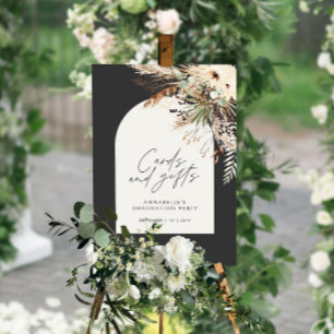 Poster Cartes et cadeaux de douche nuptiale budget noir