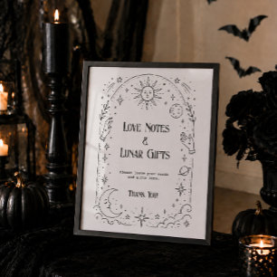 Poster Cartes et Cadeaux de Fête de Mariage Goth Hallowee