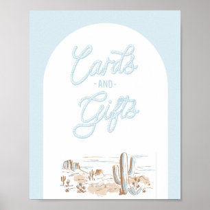 Poster Cartes et Cadeaux de Fête pour Bébé Cowboy Oh Bébé