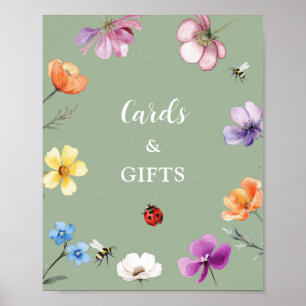 Poster Cartes et Cadeaux de Fête Prénatale Wildflower Lov